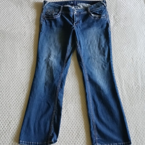 Amethyst Womens Boot Cut Jeans Whiskered size 14 - Picture 11 of 11